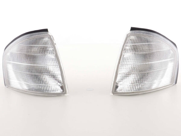 Jeu de clignotants avant Mercedes Benz Classe C type W202 94-99 blanc -