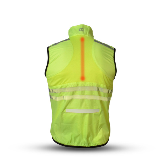 Reflection vests Windbreaker gilet en maille usb led jaune fluo taille S - Gato Sports – Image 4