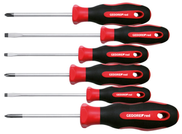 Screwdrivers sets jeu de tournevis Phillips (PH) + fente 6 pièces - Gedore Red