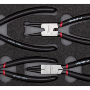 Pliers sets Jeu de pinces à ressort pointues noir 4 pièces - Gedore Red