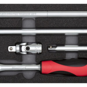 Key sets Jeu de clés à douilles 1/2 pouce 1/3 CT module Argent 5 pièces - Gedore Red