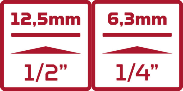 Key sets Jeu de clés à douille 1/4 + 1/2 pouce argenté 49 pièces - Gedore Red – Image 4