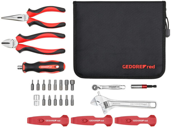 Coffres outils Set d'outils d'atelier pour vélo Noir/rouge 25 pièces - Gedore Red – Image 2