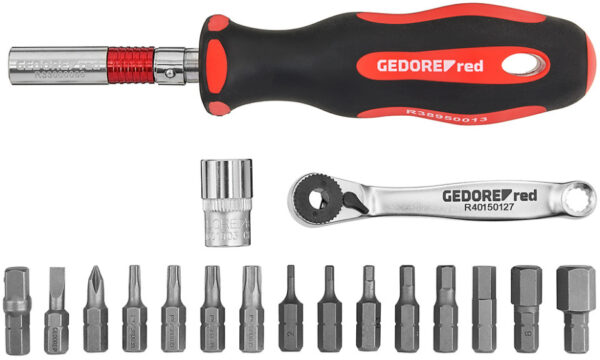 Coffres outils Set d'outils d'atelier pour vélo Noir/rouge 25 pièces - Gedore Red – Image 5