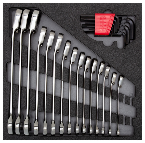 Key sets Jeu de clés 2/3 CT module Argent 24 pièces - Gedore Red