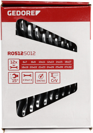 Key sets Jeu de clés courtes SW 6-32 mm 12 pièces - Gedore Red – Image 3