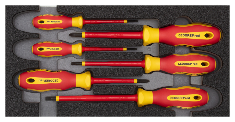 Screwdrivers sets Jeu de tournevis VDE Phillips (PH) + fente 6 pièces - Gedore Red – Image 2