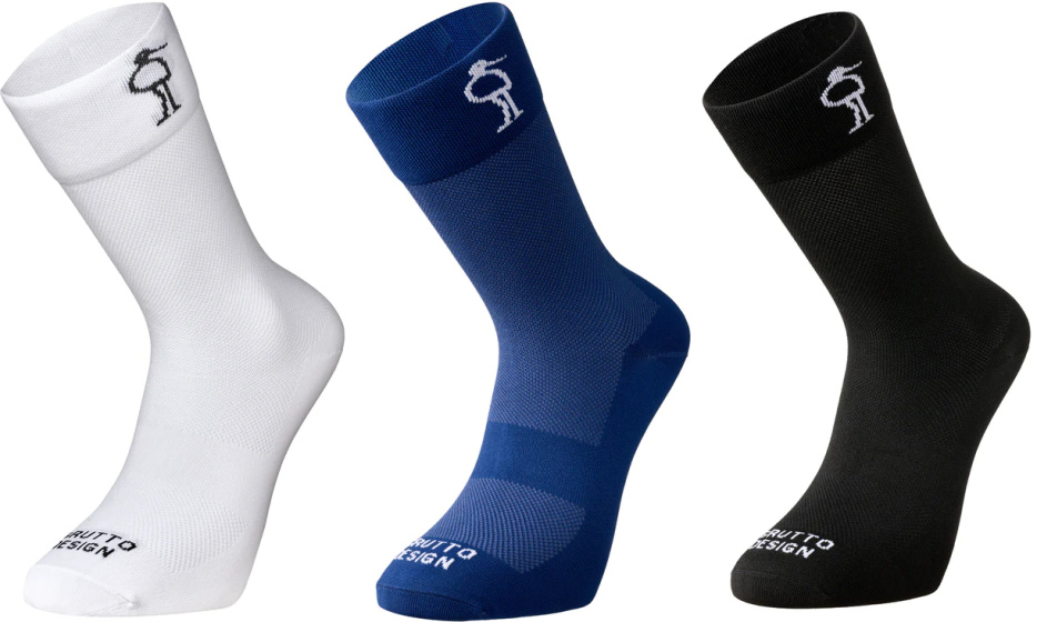 Chaussettes de cyclisme High Cut Chaussettes de cyclisme Blanc/Bleu/Noir 3 Paires Taille 43-64 - Grutto – Image 2