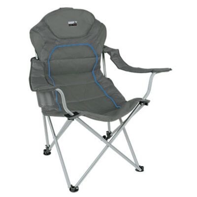 Chaises de camping Alicante Chaise de camping pliante et réglable Gris foncé - High Peak