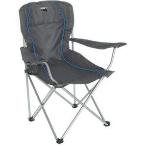 Chaises de camping Salou Chaise de camping pliante avec porte-gobelet Gris foncé - High Peak