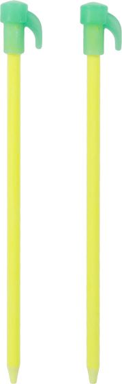 Tent pegs Piquet de tente Fluorescent 20 cm Plastique 6 Pièces Jaune - Highlander – Image 2