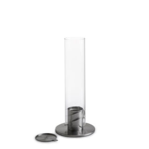 Table fires Spin 120 lanterne d'ambiance acier inoxydable 23 x 54 cm argent - Höfats