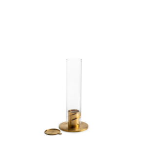 Table fires Spin 90 lanterne d'ambiance acier inoxydable 19 x 40,5 cm or - Höfats