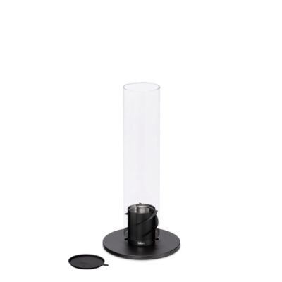 Table fires Spin 90 lanterne d'ambiance acier inoxydable 19 x 40,5 cm noir - Höfats