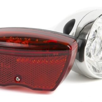 Sets d'éclairage kit d'éclairage Batterie rétro LED argent/rouge - Ikzi Light