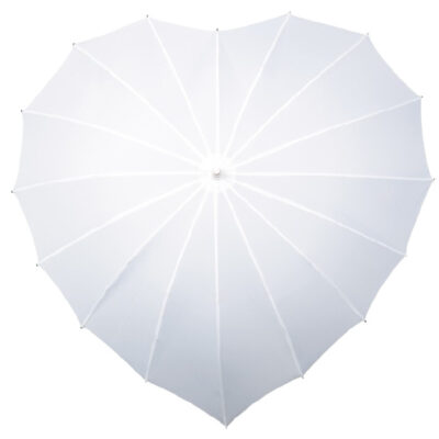 Standard Umbrellas Parapluie en forme de coeur avec ouverture manuelle Ø 110 cm Blanc - Falcone