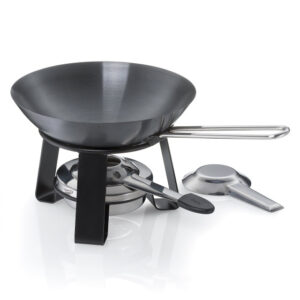 Gourmet sets Joy mini wok avec rechaud Ø 18 cm noir - Kela