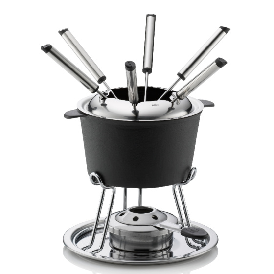 Fonduesets Comore service à fondue 800 ml 11 pièces noir - Kela Keuken – Image 2