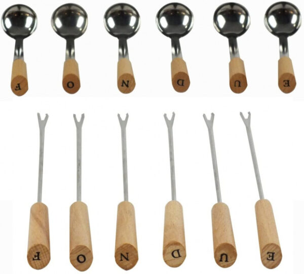 Fonduesets Natura carrousel à fondue 39 x 32 cm acier inoxydable 23 pièces noir - Kela – Image 3
