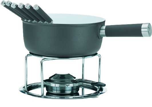 Fonduesets Lancy fondue au fromage 2 litres céramique 10 pièces noir - Kela – Image 2