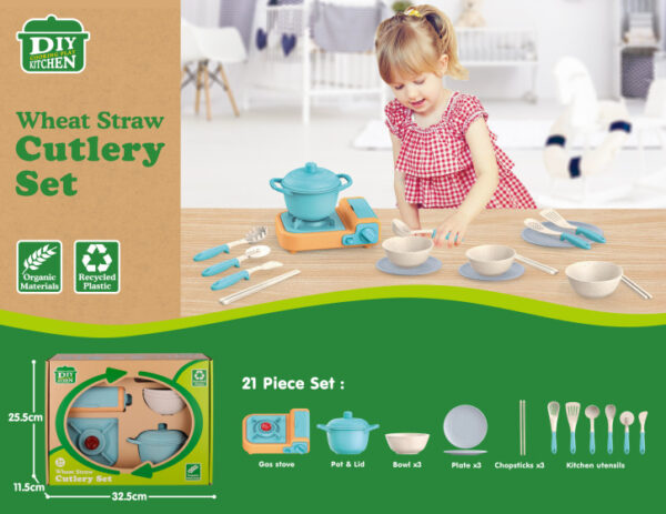 Toy kitchens Jouet cuisinier avec accessoires de cuisine 21 pièces - Kitchen Toys – Image 4