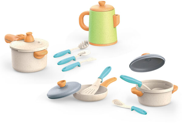 Toy kitchens Batterie de cuisine et accessoires de cuisine Set de jeu 14 pièces - Kitchen Toys – Image 3