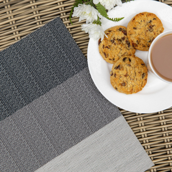 Sets de table Set de table 30 x 45 cm PVC/polyester Blanc/Gris - KitchenCraft – Image 7