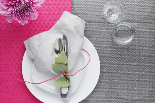 Sets de table Set de table 30 x 45 cm PVC/polyester Gris argenté - KitchenCraft – Image 5