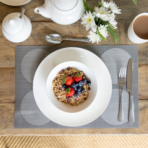Sets de table Set de table 30 x 45 cm PVC/polyester Gris argenté - KitchenCraft – Image 6