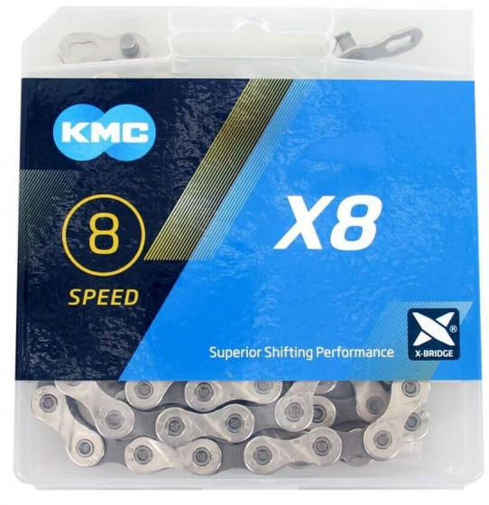 Chaînes chaîne X8 étroite 1/2 x 3/32 pouces 114S 6/7/8 acier rapide - KMC – Image 3