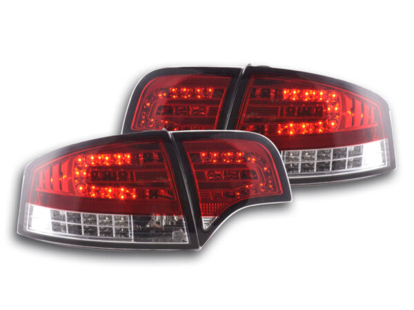 Kit feux arrières à LED Audi A4 berline type 8E 04-07 rouge / clair -