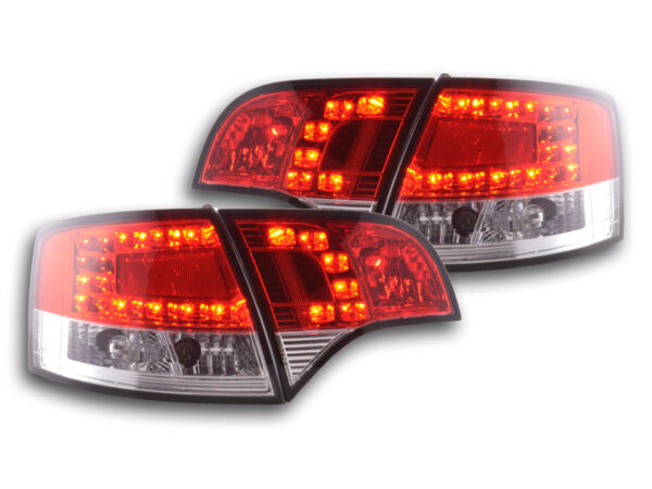Kit feux arrières à LED Audi A4 Avant type 8E 04-08 rouge / clair -