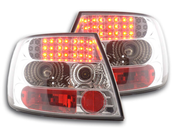 Jeu de feux arrières à LED Audi A4 berline type B5 95-00 chrome S4 / TDI -