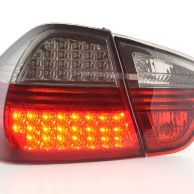 Kit feux arrière à LED BMW Série 3 berline type E90 05-08 noir / rouge -