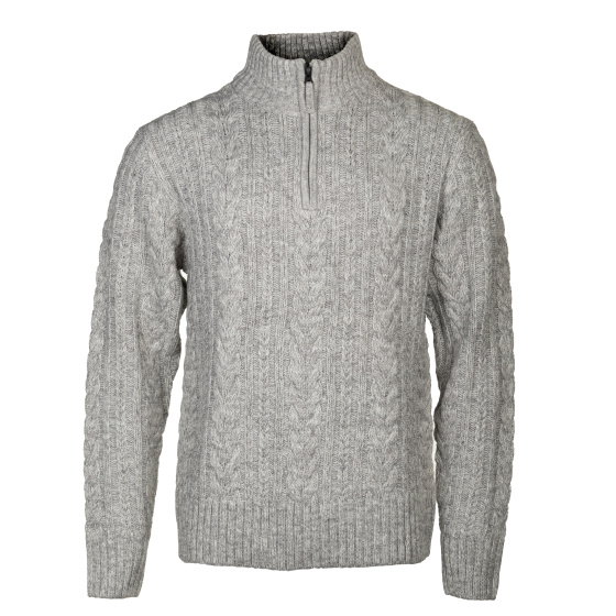 Pulls extérieur Marcel pull tricoté demi-fermé hommes gris clair taille XL - Life Line – Image 3