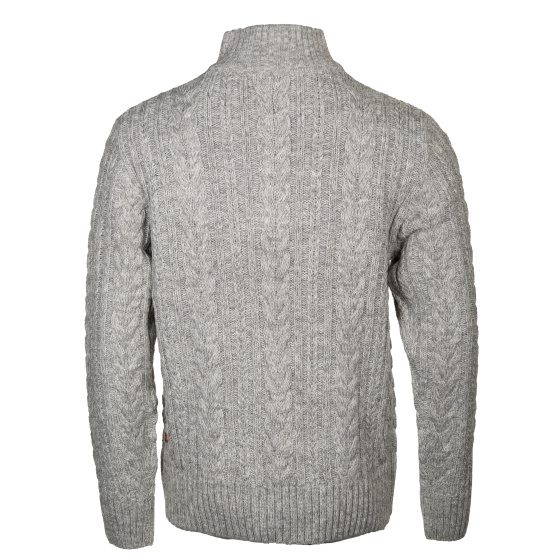 Pulls extérieur Marcel pull tricoté demi-fermé hommes gris clair taille XL - Life Line – Image 4