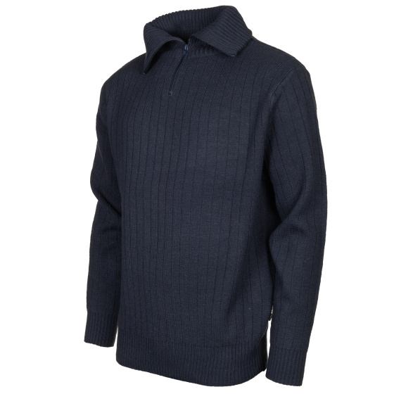 Pullovers PL Kotterstrui tricot homme demi-fermeture éclair bleu taille M - Life Line – Image 2
