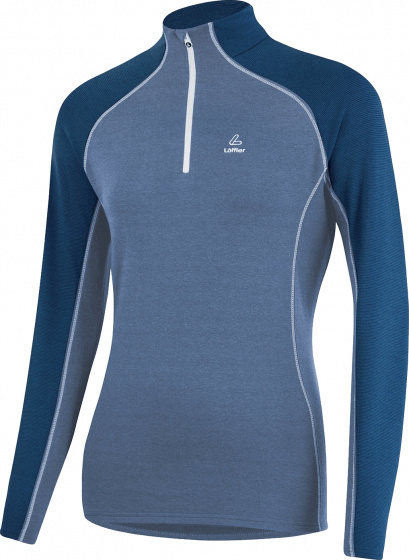 Thermoshirts thermoshirt Midlayer CB dames modal/cotton jeans bleu taille 40 - Löffler – Image 2