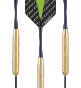 Darts Jeu de fléchettes Steeltip 22 grammes Or/Vert 3 pièces - Longfield Darts