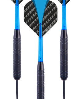 Darts Jeu de fléchettes Steeltip 23 grammes Noir/Bleu 3 pièces - Longfield Darts