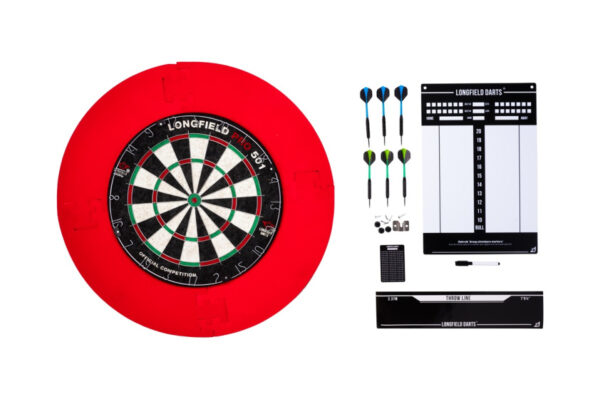 Darts Jeu de fléchettes de tournoi avec accessoires rouge 8 pièces - Longfield Darts – Image 3