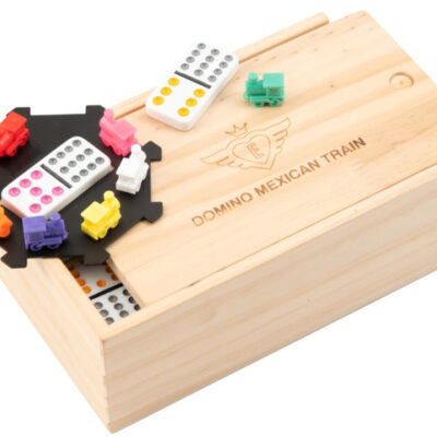 Jeux de société Mexican Train Jeu de dominos Double 12 Boîte en bois - Longfield Games