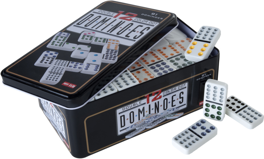 Jeux de société Jeu de dominos Double 12 en boîte 91 briques - Longfield Games – Image 2