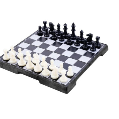 Jeux de voyage Jeu d'échecs de voyage 16x16 cm pliable noir - Longfield Games