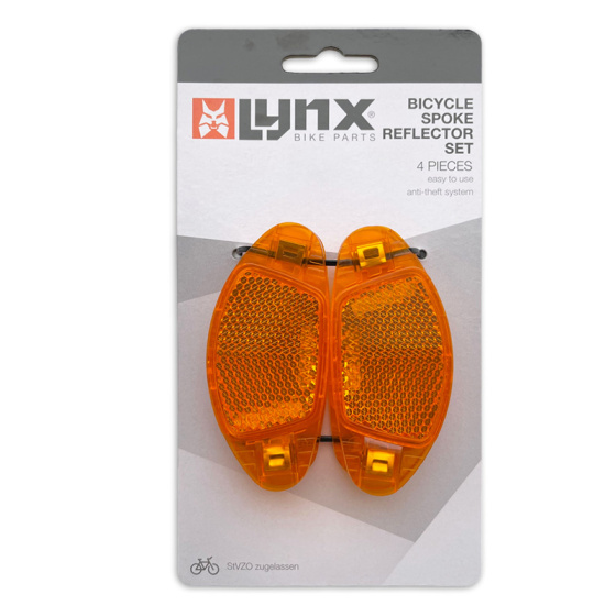 Réflecteurs Réflecteur de rayon vélo 4 pièces orange - Lynx – Image 4