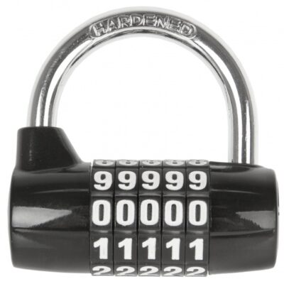 Cadenas PD 5 Cadenas à chiffres 62 mm Acier Noir - M-Wave