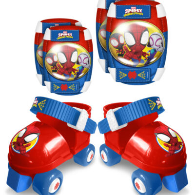 Patins à roulettes Spidey Roller avec protection Rouge/Bleu taille 23-27 - Marvel
