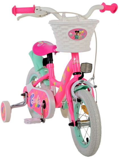 Children bikes Barbie 12 Pouces 20 cm Fille Frein à rétropédalage Rose/Vert-menthe - Mattel – Image 4