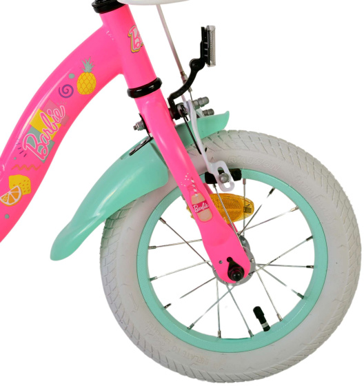 Children bikes Barbie 12 Pouces 20 cm Fille Frein à rétropédalage Rose/Vert-menthe - Mattel – Image 6