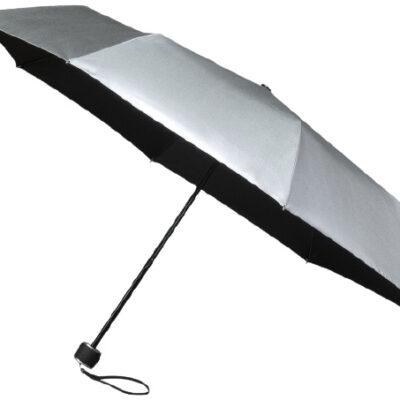 Foldable umbrellas Parapluie pliable avec ouverture à la main Ø 100 cm Argent - miniMAX